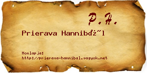 Prierava Hannibál névjegykártya